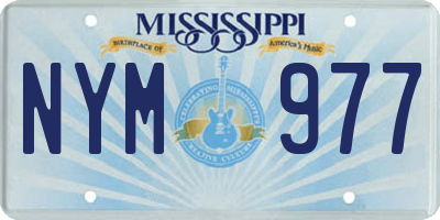 MS license plate NYM977