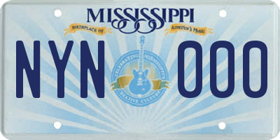 MS license plate NYN000