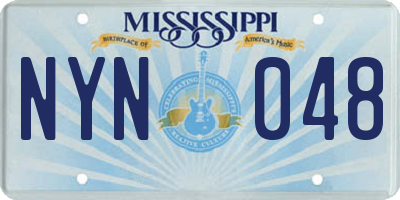 MS license plate NYN048