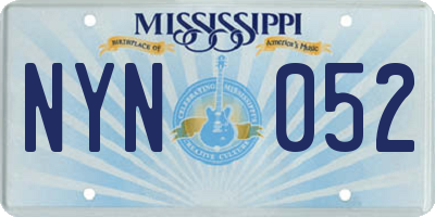MS license plate NYN052