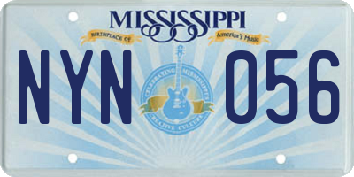 MS license plate NYN056