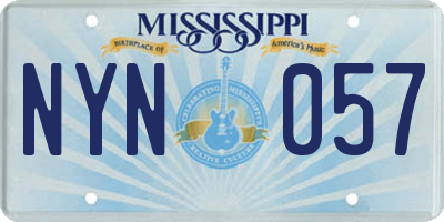MS license plate NYN057