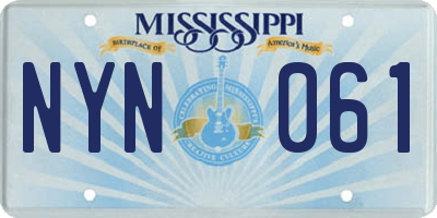 MS license plate NYN061