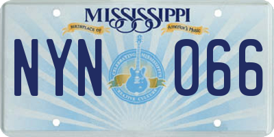 MS license plate NYN066