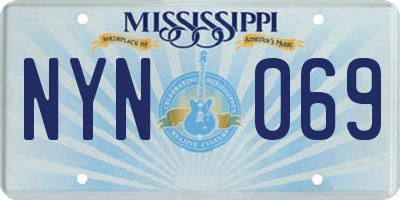 MS license plate NYN069