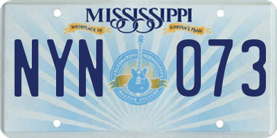 MS license plate NYN073