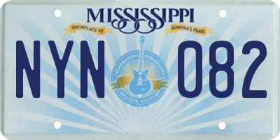 MS license plate NYN082