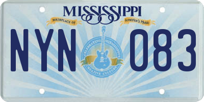 MS license plate NYN083