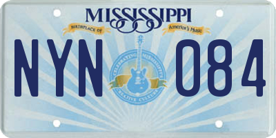 MS license plate NYN084