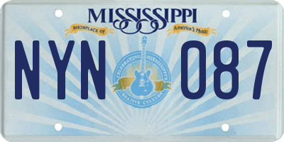 MS license plate NYN087