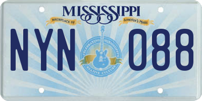 MS license plate NYN088