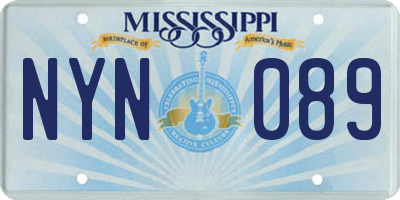 MS license plate NYN089