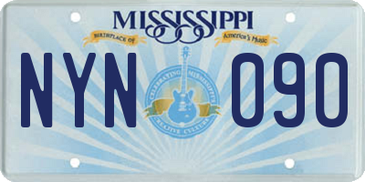 MS license plate NYN090