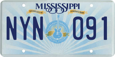 MS license plate NYN091