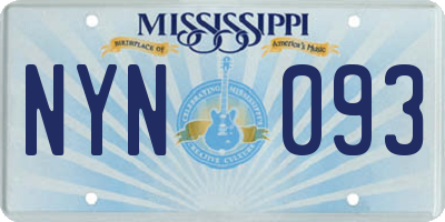 MS license plate NYN093