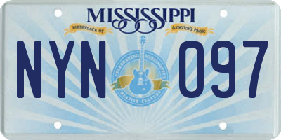 MS license plate NYN097