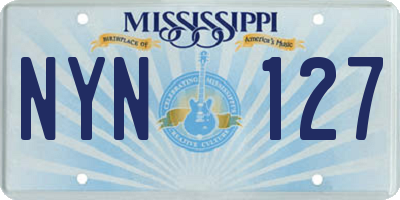 MS license plate NYN127