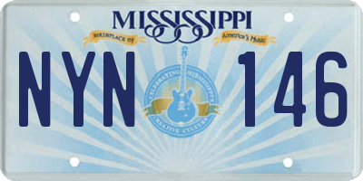 MS license plate NYN146