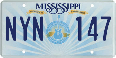 MS license plate NYN147
