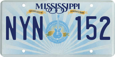 MS license plate NYN152