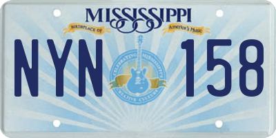 MS license plate NYN158