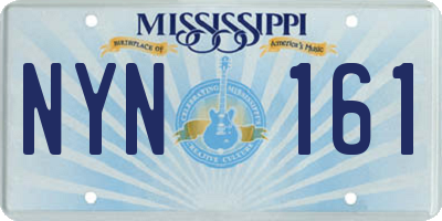 MS license plate NYN161