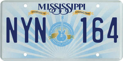 MS license plate NYN164