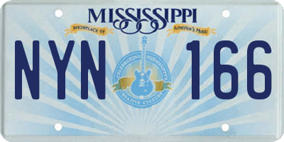 MS license plate NYN166