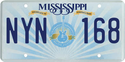 MS license plate NYN168