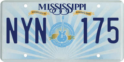 MS license plate NYN175