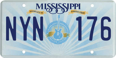 MS license plate NYN176