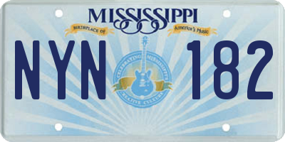 MS license plate NYN182