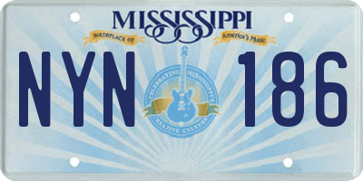MS license plate NYN186