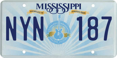 MS license plate NYN187