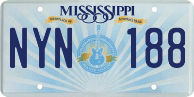 MS license plate NYN188
