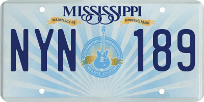 MS license plate NYN189