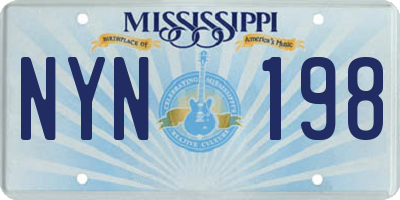 MS license plate NYN198