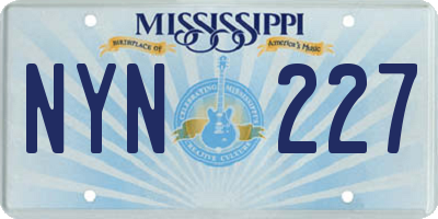 MS license plate NYN227