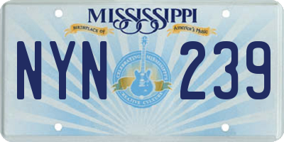 MS license plate NYN239