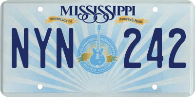 MS license plate NYN242