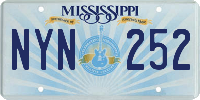 MS license plate NYN252