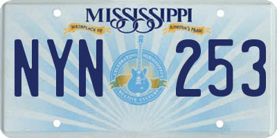MS license plate NYN253