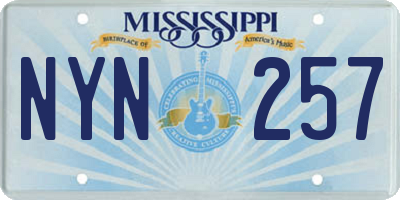 MS license plate NYN257