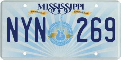 MS license plate NYN269
