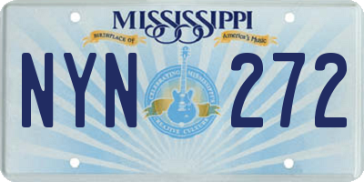 MS license plate NYN272