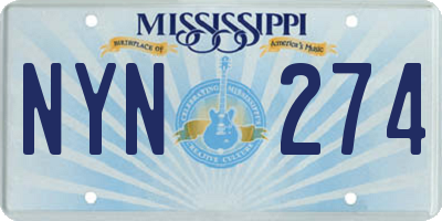 MS license plate NYN274