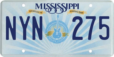 MS license plate NYN275