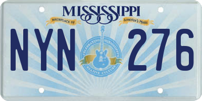 MS license plate NYN276