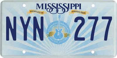 MS license plate NYN277