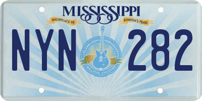 MS license plate NYN282